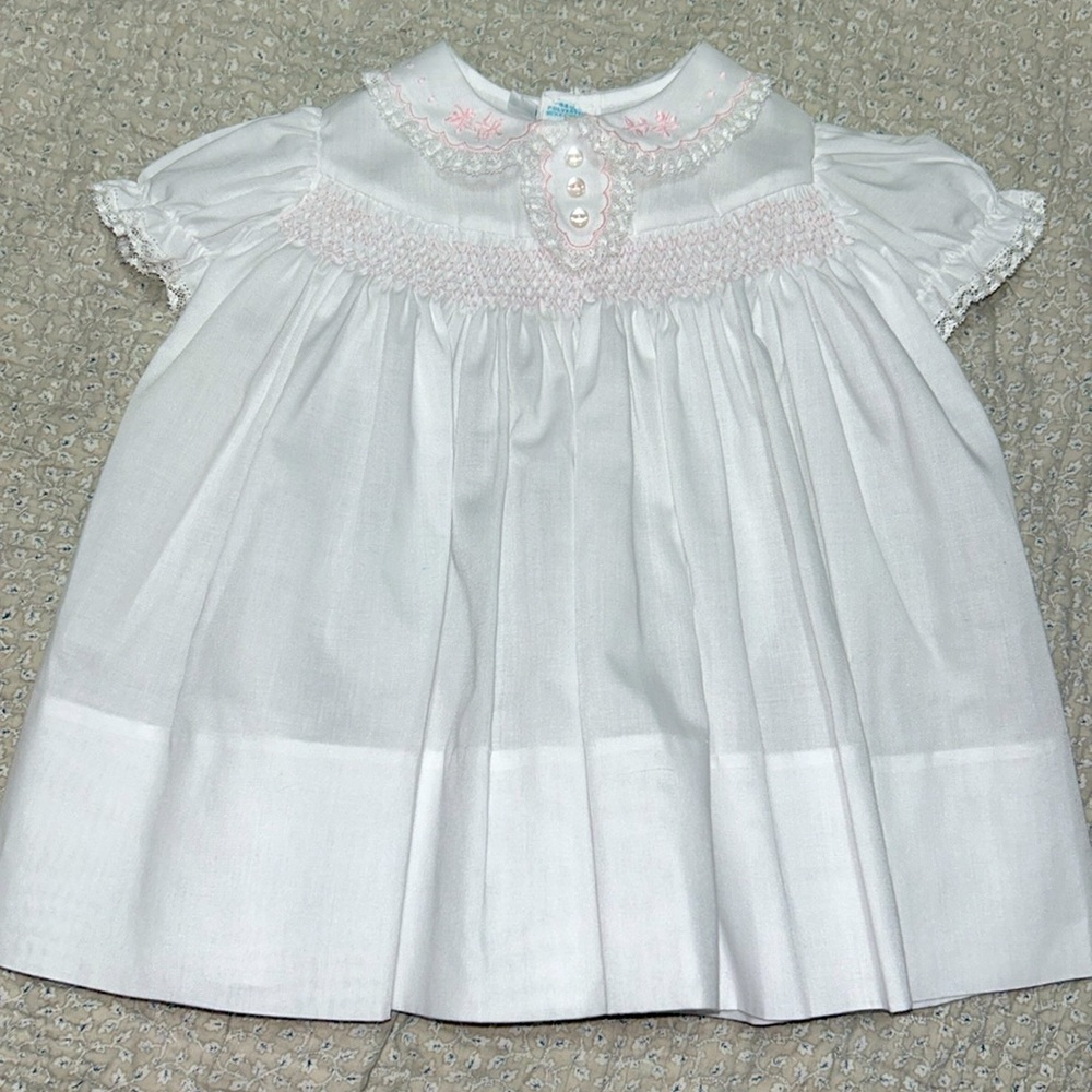 Feltman Bros newborn embroidered lace baby dress